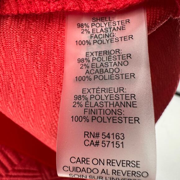 Tommy Hilfiger Shift Mini Dress WMNS 16 Pink Sleeveless Split Neck Jacquard Knit - Picture 13 of 13